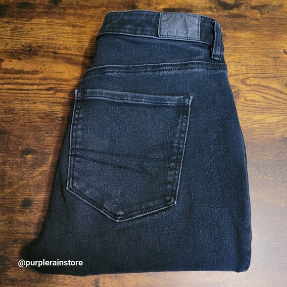 American Eagle Jeans 4 L Dream Jegging Hi Rise Stretch Tummy Control Black Wash - Picture 3 of 13
